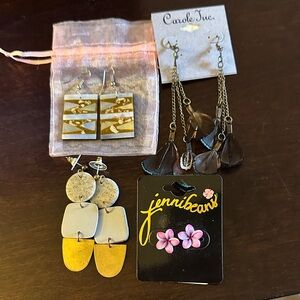 4 pairs of fun earrings